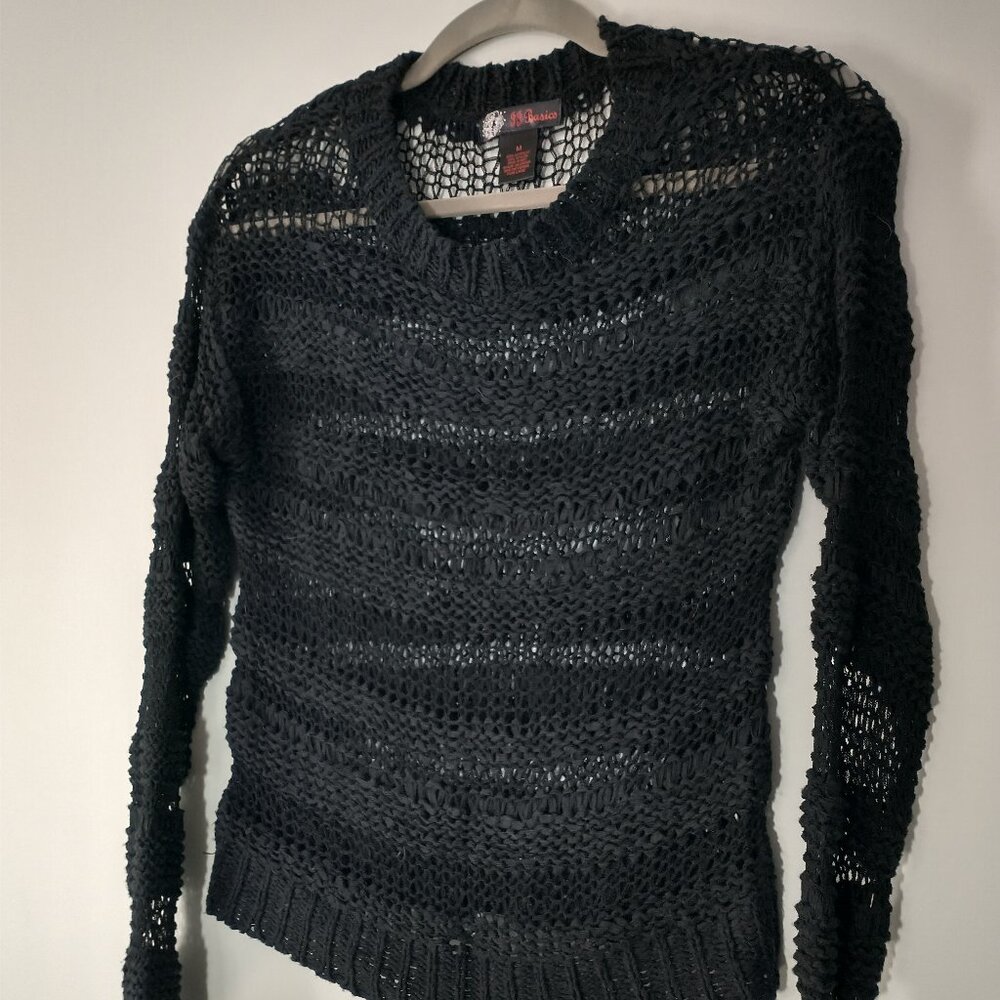 JJ Basics Open Knit Sweater Size M